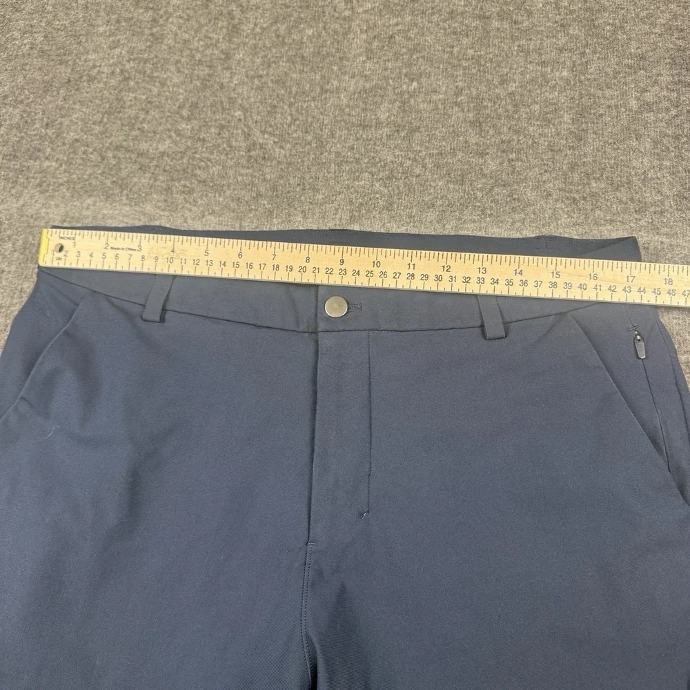 Lululemon Pants Mens 34x30 Blue Warpstreme Commission Stretch Golf *DISTRESSED